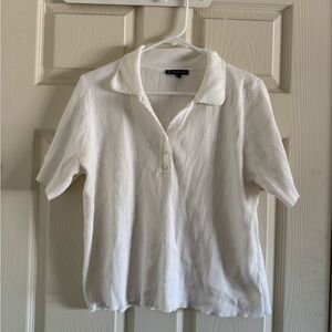 Adrianna Papell White Knit Top